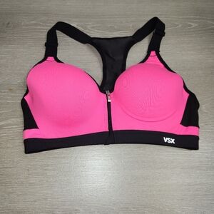 Victoria Secret Incredible Knockout Sports Bra 36B Pink Front Closure  Racerback
